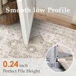 PureCozy Taupe Washable Vintage Area Rug 2x3