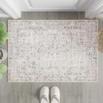 Gray Vintage Distressed 2x3 Entryway Area Rug