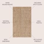 JONATHAN Y Pata Hand Woven Chunky Jute Natural Indoor Area Rug, 3x5, Bohemian, Rustic, Cottage, Easy-Cleaning for Living Room, Bedroom, Kitchen, Non-Shedding (NRF102A-3)