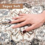 Washable Vintage Distressed Entryway Area Rug 2x3