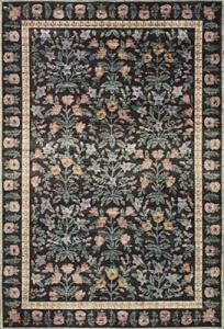 Loloi Eden Collection Mughal Garden Black Runner Rug