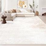 8x10 Washable Soft Abstract Area Rug – Beige