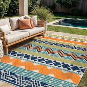 Marbella Boho Outdoor Rug 5' x 7' Multi