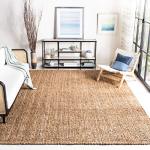 Natural Brown Jute Area Rug 9x12 - Farmhouse Style