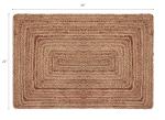 COTTON CRAFT Jute Rug - Braided 100% Jute Door Mat - Woven Neutral Reversible Small Rug - Entryway Kitchen Living Room Bedroom Bathroom Farmhouse Rustic Boho Door Mat Throw Carpet - 22x34 - Natural