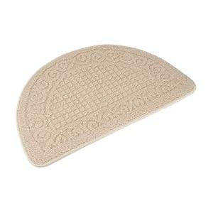 Non-Slip Half Round Doormat Rug in Camel
