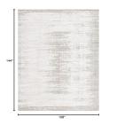 Beige & Grey Handmade Silk/Wool Area Rug 9' x 12