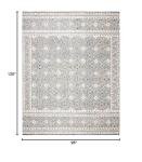 Blue & Ivory 8x10 Wool Area Rug