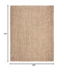 Natural Brown Jute Area Rug 9x12 - Farmhouse Style