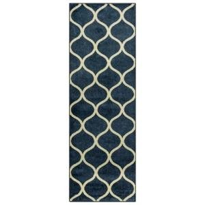Rebecca Contemporary Navy Blue Runner Rug 1'9" x 5