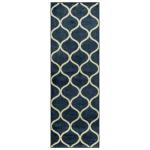 Rebecca Contemporary Navy Blue Runner Rug 1'9" x 5