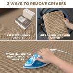 EARTHALL Woven Area Rug 4x6 Ft Washable Rugs for Entryway Non Slip Braided Throw Rugs Bedroom Carpet Cotton Entry Rug Cotton Floor Carpets for Bedroom Dining Room Living Room, Orange/Tan/Brown