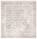 Tulum Ivory & Grey Moroccan Area Rug - 9' Square