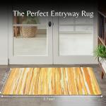 Mustard Cotton Hand Woven Chindi Rag Rug 2'x3