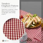 Red Gingham Fabric - 60" Wide Poly Cotton Blend