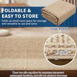 Modern 8x10 Striped Area Rug with Rubber Backing