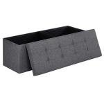 SONGMICS Mazie 43" Folding Storage Ottoman Bench