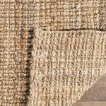 Natural Brown Jute Area Rug 9x12 - Farmhouse Style
