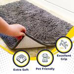 Super Absorbent Microfiber Indoor Door Mat - Grey