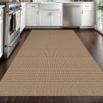 EARTHALL Woven Area Rug 4x6 Ft Washable Rugs for Entryway Non Slip Braided Throw Rugs Bedroom Carpet Cotton Entry Rug Cotton Floor Carpets for Bedroom Dining Room Living Room, Orange/Tan/Brown