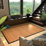 Red Lantern Burnt Bamboo Rug - 5' x 8