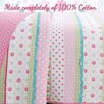 Pink Polka Dot Flower Girl Quilt Bedding Set