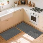 Soft Anti-Slip Kitchen Rug Mats - 2 Pieces