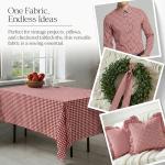 Red Gingham Fabric - 60" Wide Poly Cotton Blend