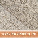 Non-Slip Half Round Doormat Rug in Camel