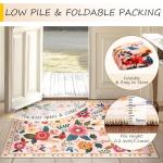 RELEANY Floral 5x7 Machine Washable Area Rug