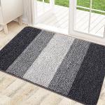 Kitinjoy Non-Slip Indoor Outdoor Doormat, Grey