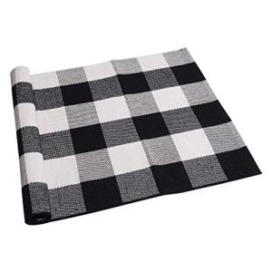 Buffalo Plaid Outdoor Rug - Black and White