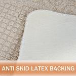 Non-Slip Half Round Doormat Rug in Camel