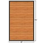 Red Lantern Burnt Bamboo Rug - 5' x 8