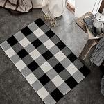 Buffalo Plaid Outdoor Rug - Black and White