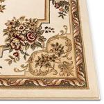 Pastoral Medallion Ivory Area Rug 5'3" x 7'3