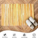 Mustard Cotton Hand Woven Chindi Rag Rug 2'x3