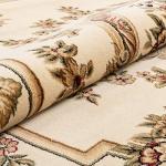 Pastoral Medallion Ivory Area Rug 5'3" x 7'3