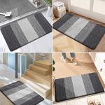 Kitinjoy Non-Slip Indoor Outdoor Doormat, Grey
