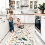 Vintage Floral Washable 2x8 Hallway Runner Rug