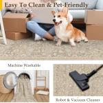 Beige Vintage Floral Washable Runner Rug 2x8