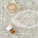Beige Washable 2x8 Vintage Medallion Runner Rug