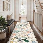 Vintage Floral Washable 2x8 Hallway Runner Rug