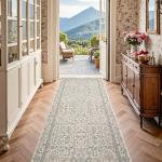 Zenith Floral 3x8 Washable Non-Slip Runner Rug
