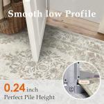 Beige Washable 2x8 Vintage Medallion Runner Rug