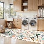 Vintage Floral Washable 2x8 Hallway Runner Rug