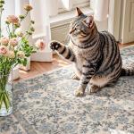 Zenith Floral 3x8 Washable Non-Slip Runner Rug