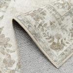 Beige Washable 2x8 Vintage Medallion Runner Rug