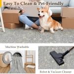 PureCozy Washable 2x3 Entryway Rug Blue Vintage Carpet for Entrance Soft Low Pile Non Slip Indoor Accent Distressed Throw Rug Kitchen Bedroom