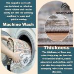 CHAMPLANT 2'x3' Blue Khaki Area Rug Washable Door Mat Vintage Distressed Doormat Indoor Entrance Traditional Thin Floral Print Non Slip Carpet for Kitchen Bathroom Bedroom Living Room